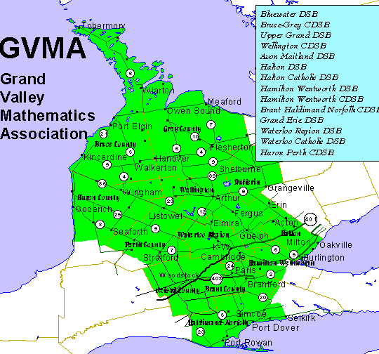 Chapter Map of Area served by local chapter events