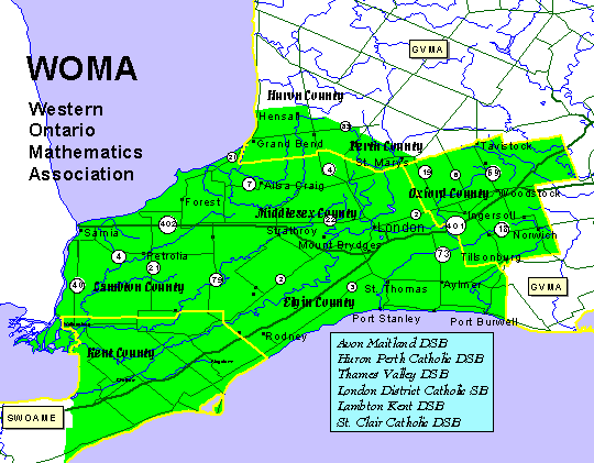 Chapter Map of Area served by local chapter events